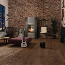 Ladda upp bild till gallerivisning, 3-skikts trägolv Ek Antique Brown Espressivo 14x209x2200