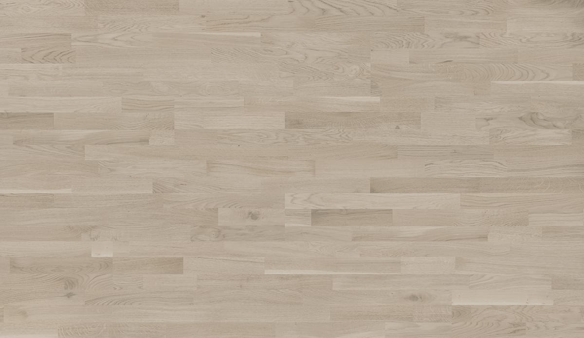 Miljöagenturer Parkett 3-stav Ek Natur Vitkalkad 13,3x182x2190 – produktbild