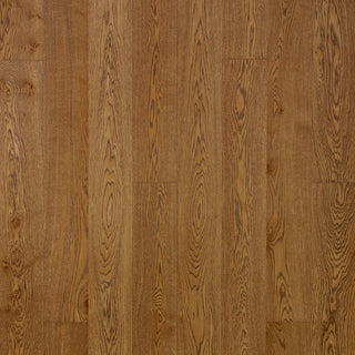 Timberwise Ekplanka Cognac – kvadratisk produktbild ovanifrån med plankorna vertikalt. Vägledande kulörreferens; sortering, ytbehandling och plankmått kan avvika.