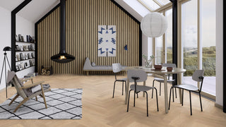 BOEN 3-skikts trägolv Ek Vit Adagio (oborstad) 14x138x690 (A-plank) - bild 2