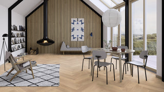 BOEN 3-skikts trägolv Ek Vit Adagio (oborstad) 14x138x690 (B-plank) - bild 2