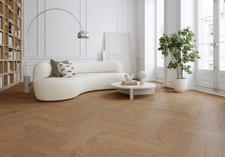 Moland Fiskbensparkett Super EK Herringbone Natur Höger - bild 2